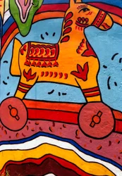 Traditional Wall Painting in Bangladesh